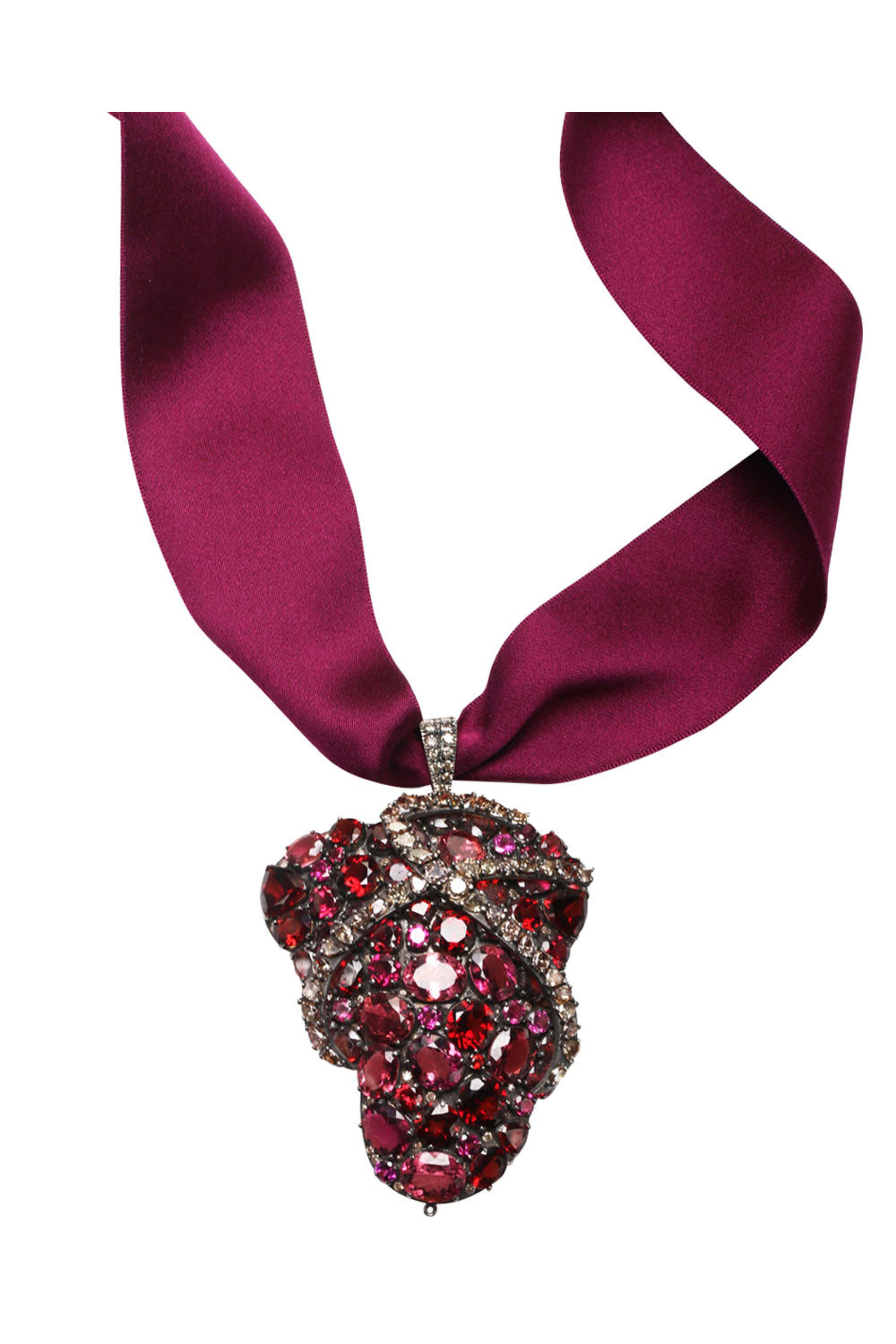 Michael Tracy - Rubellite & Garnet Bernini Bulge II Pendant
