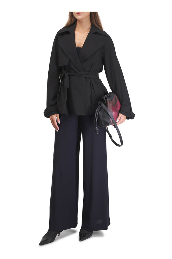 Loewe Black Short Trench Balloon Jacket - view 2