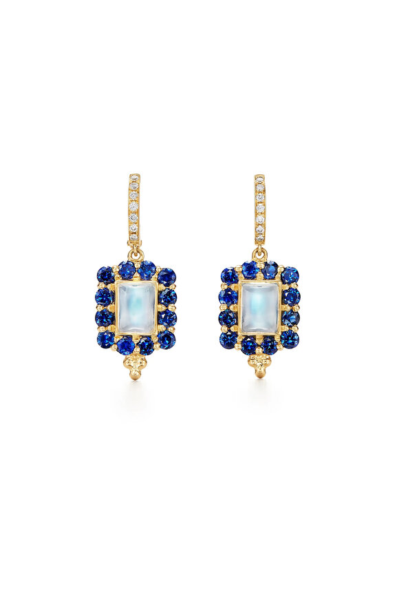 Temple St. Clair Blue Moonstone & Sapphire Color Theory Earrings