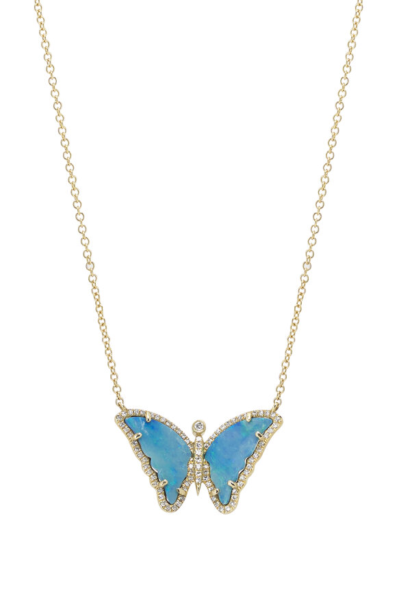 Kai Linz - Opal Diamond Butterfly Necklace