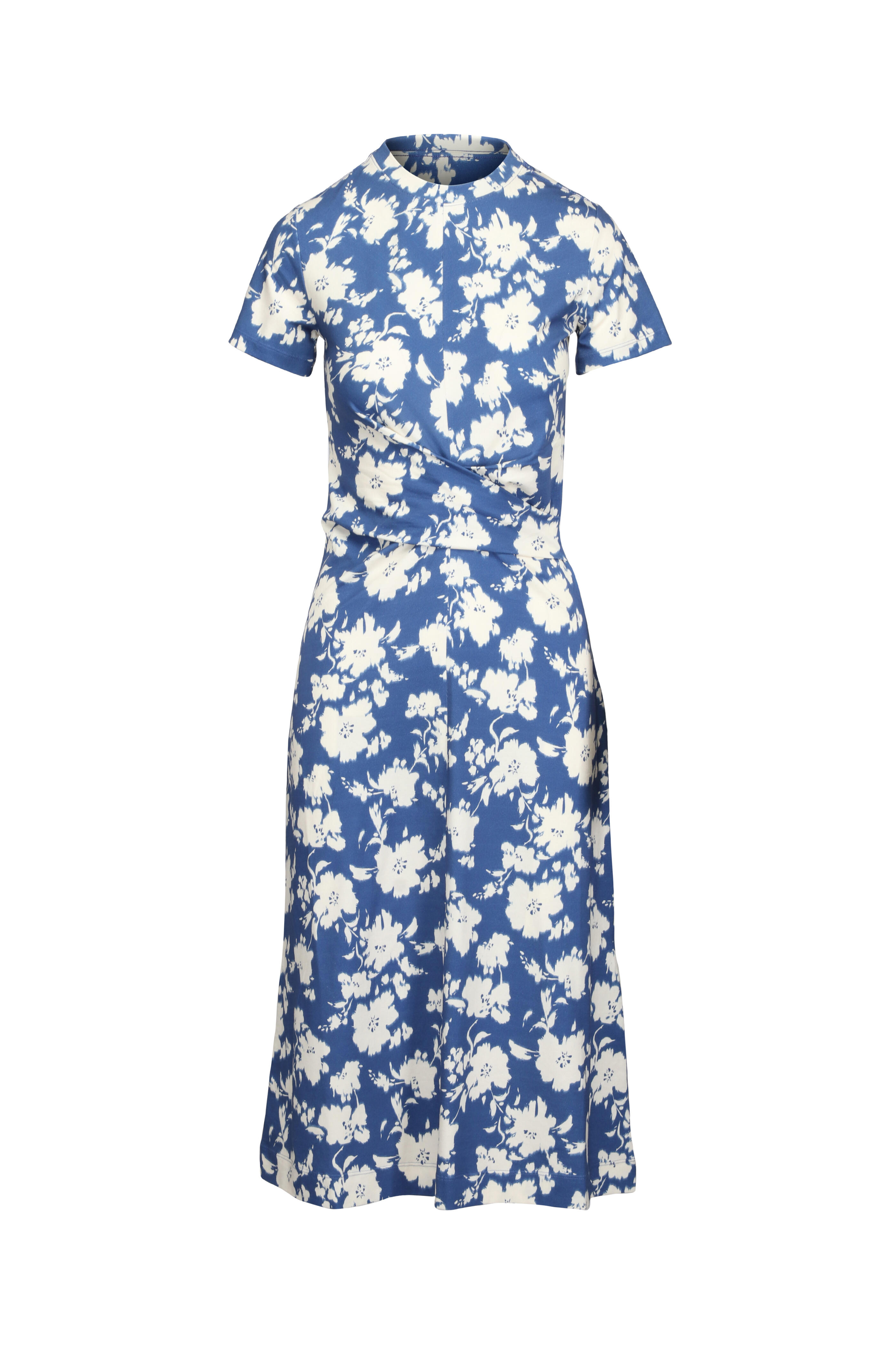 Tanya Taylor - Mac French Blue & Cream Multi Floral Midi Dress