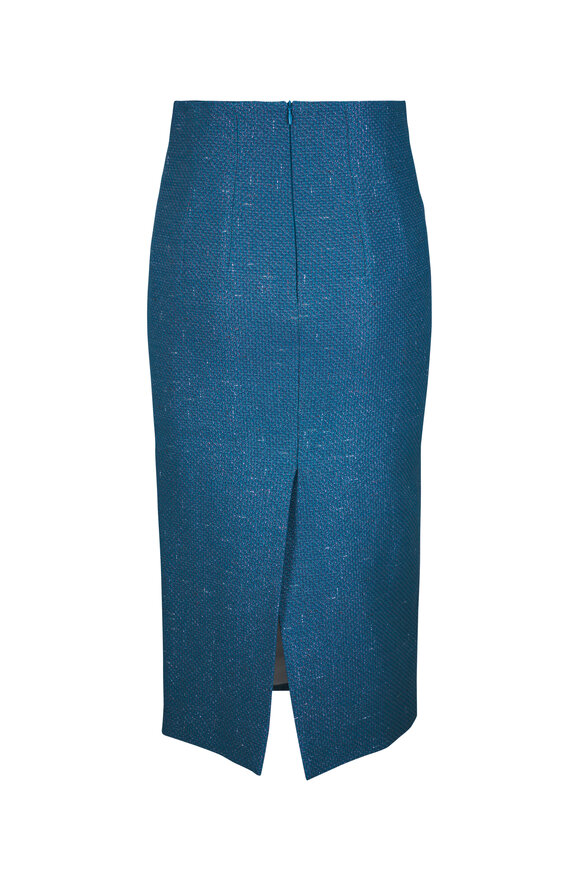 Kiton Turquoise Embellished Midi Skirt - view 3