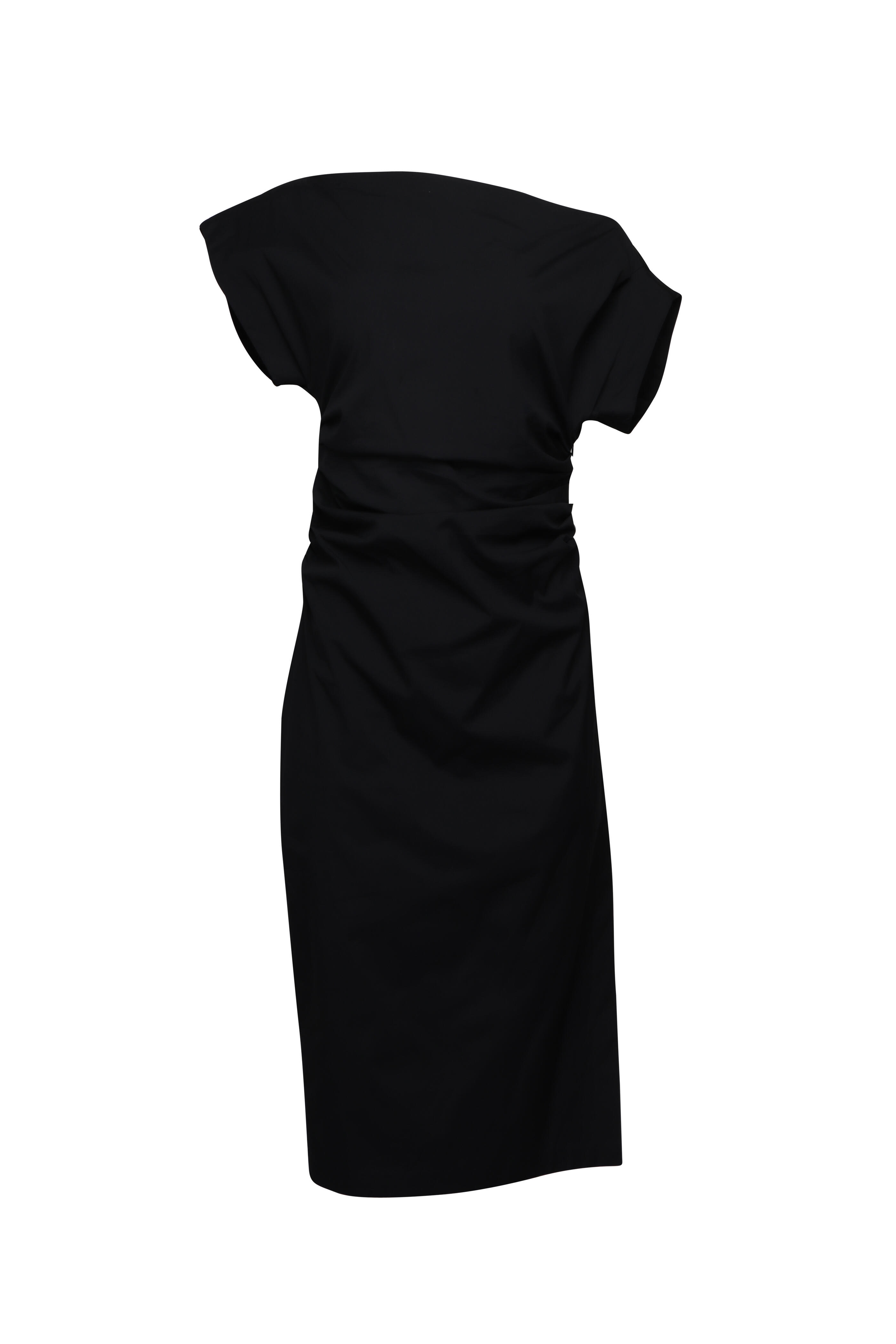 A.L.C. - Nara Black Single Shoulder Midi Dress