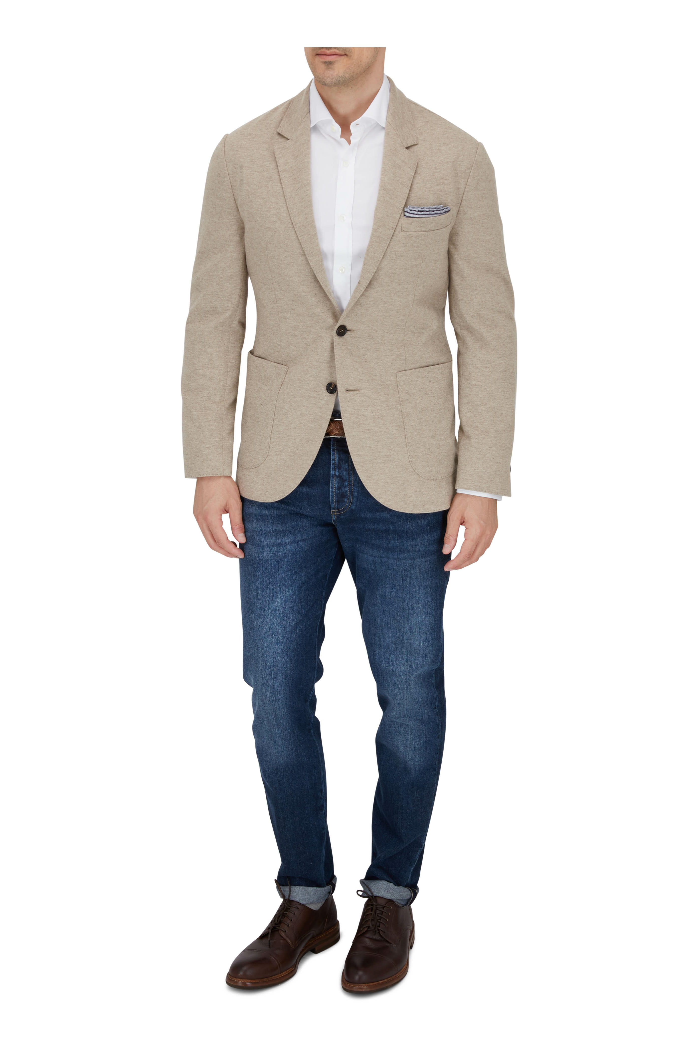 Brunello Cucinelli - Dark Brown Deerskin Cap Toe Derby Loafer