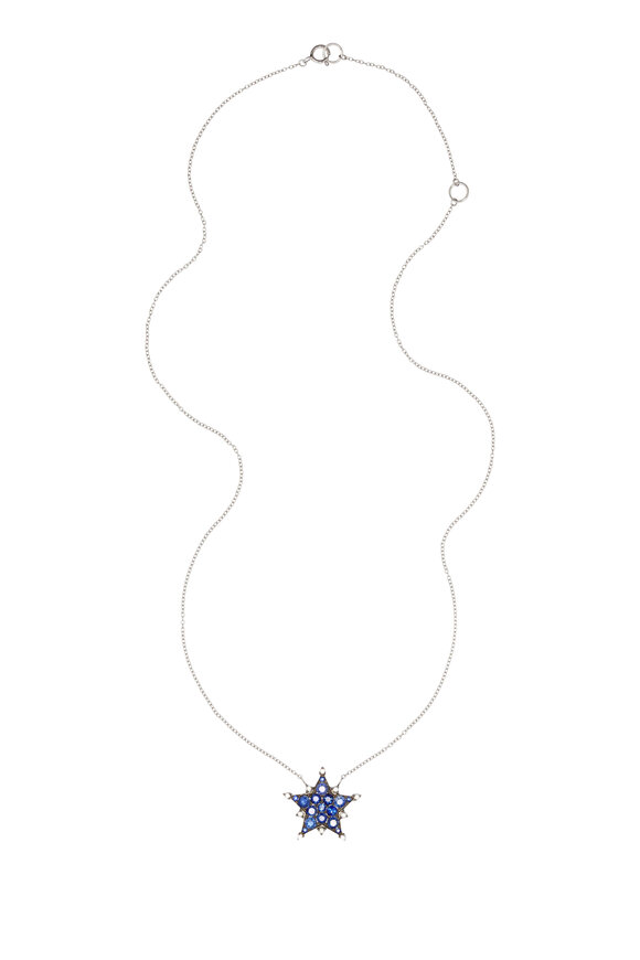 Nam Cho - White Gold Sapphire Star Diamond Pendant