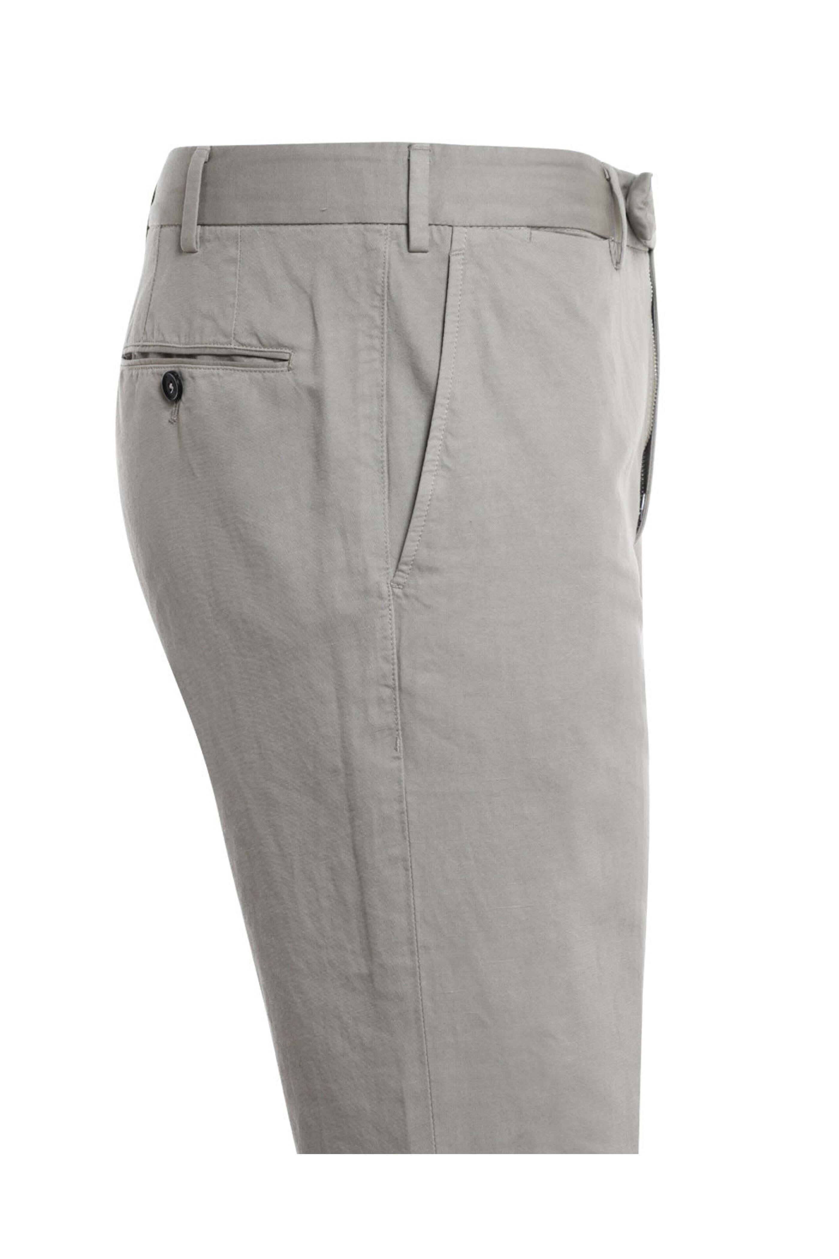 Zegna - Dark Tan Cotton & Linen Chino