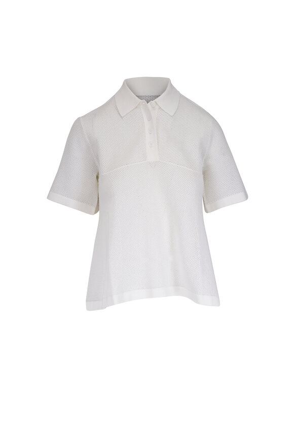Dorothee Schumacher Cotton Coolness Eggshell Knit Polo
