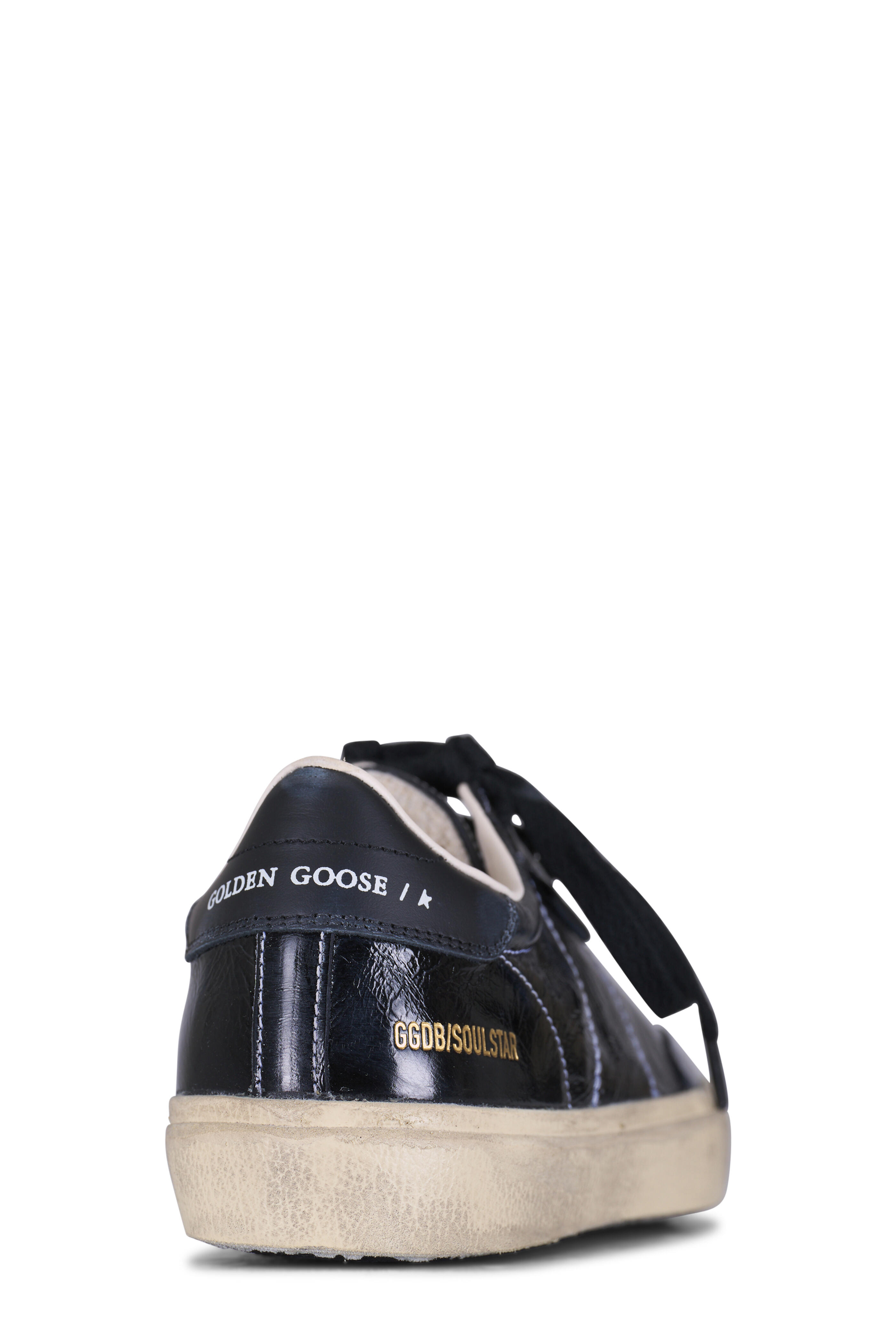 【関税&送料込】Golden  Sneaker Soul-Star In Pelle GOLDEN GOOSE Soul-Star logo-print distressed leather