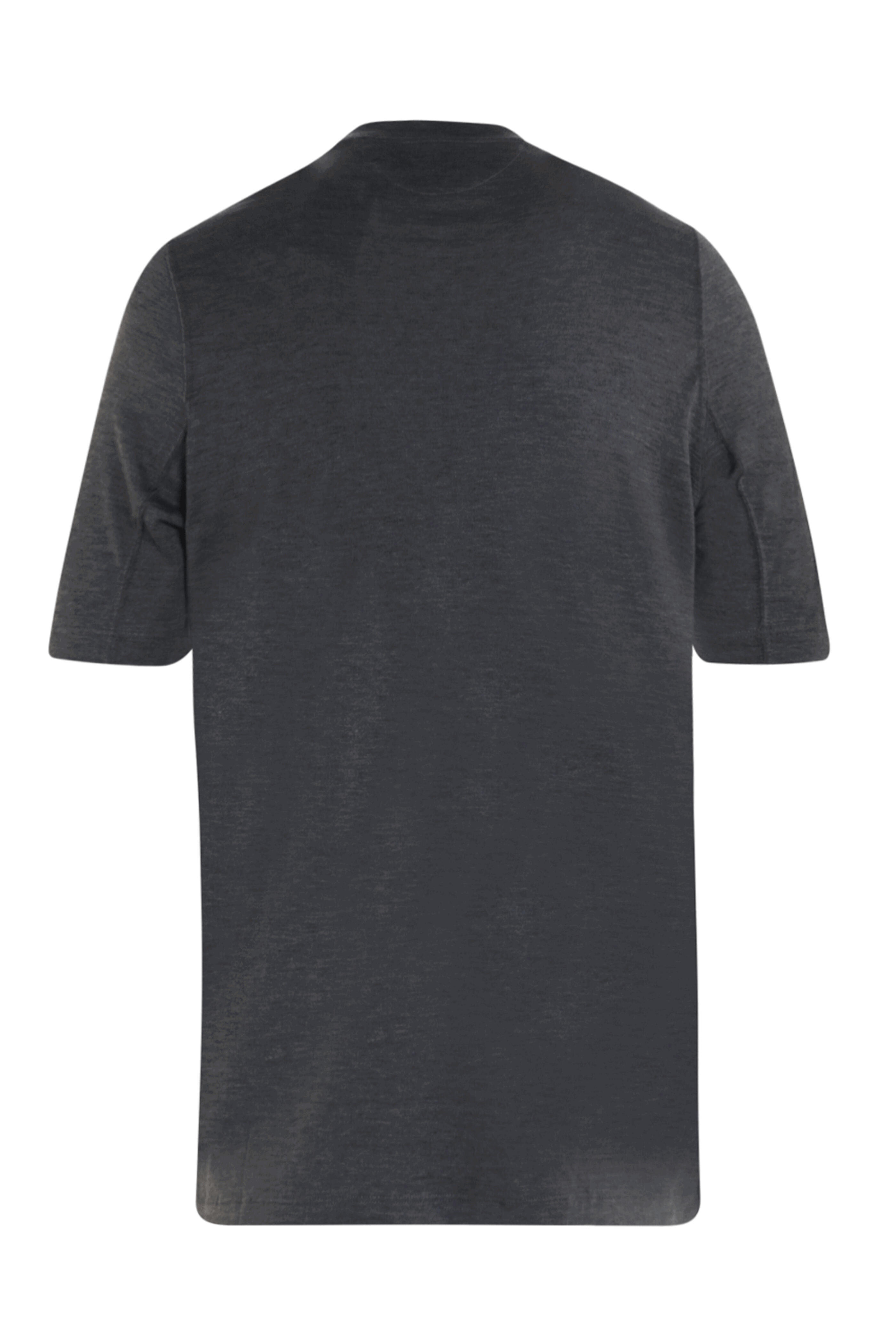 Tシャツ・カットソー BRUNELLO CUCINELLI RHUTENIUM GREY COTTON STRETCH T-SHIRT Brunello Cucinelli Grey Cotton Layered Effect Slim Fit T