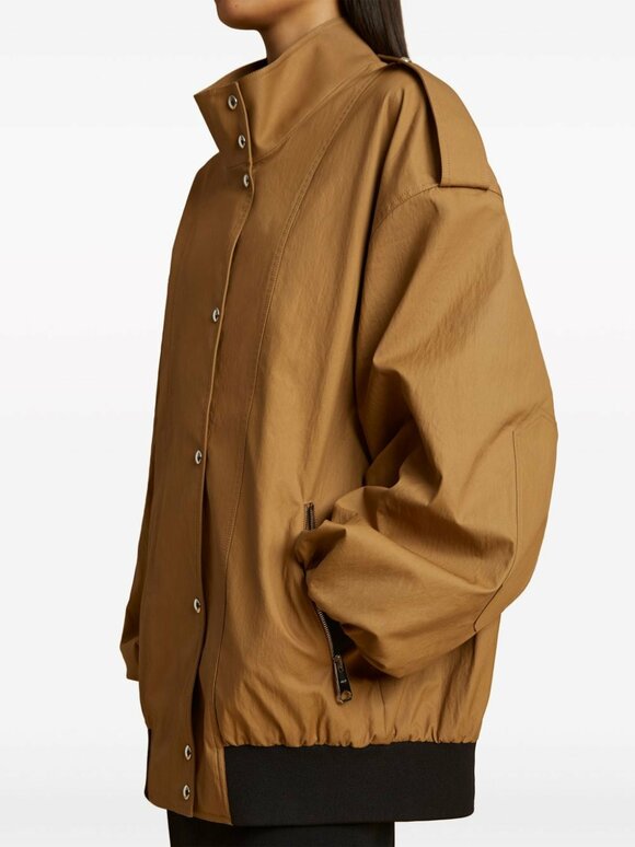 Khaite - Farris Khaki Water-Repellant Twill Jacket 