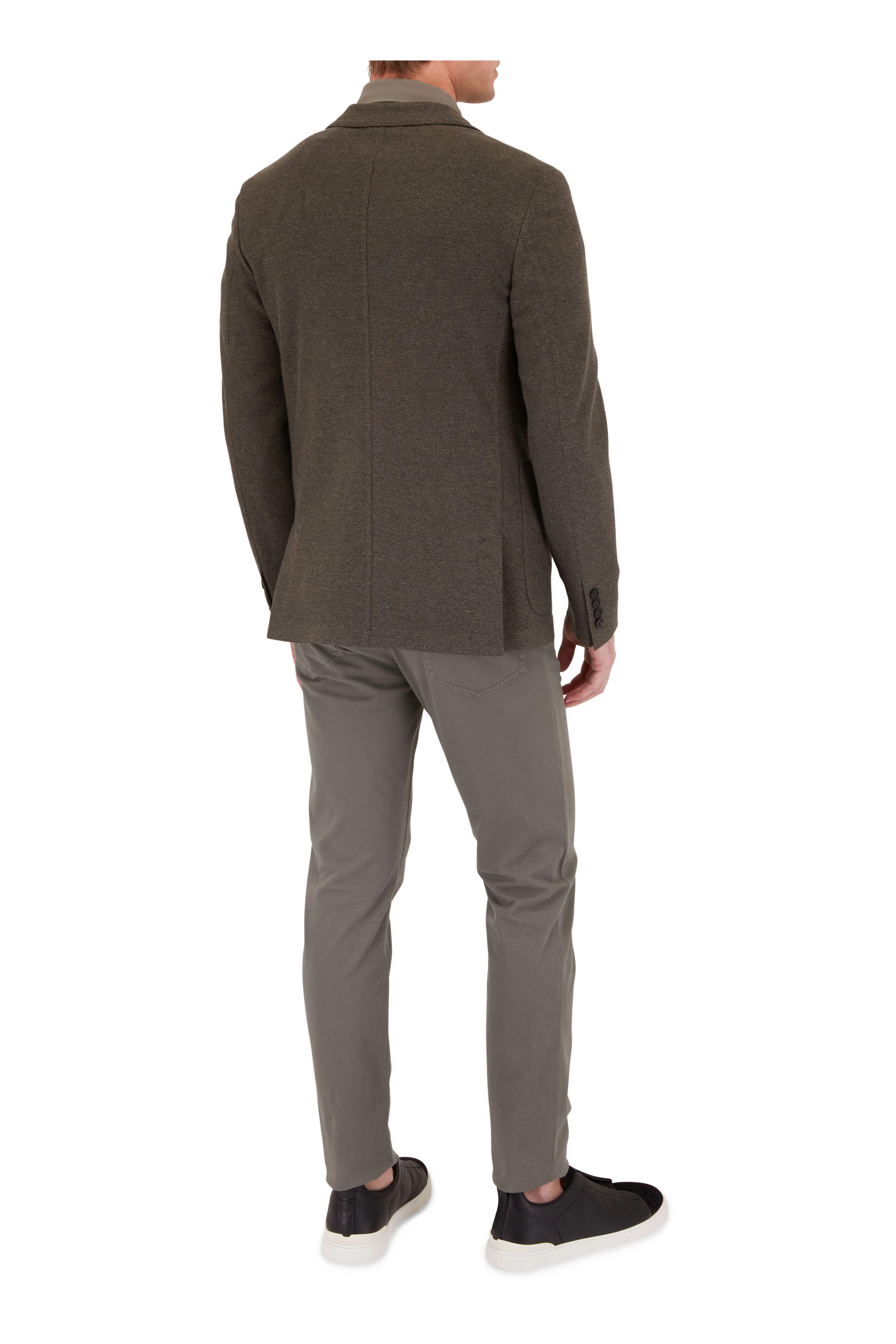 Zegna - Gray Green Five Pocket Pant