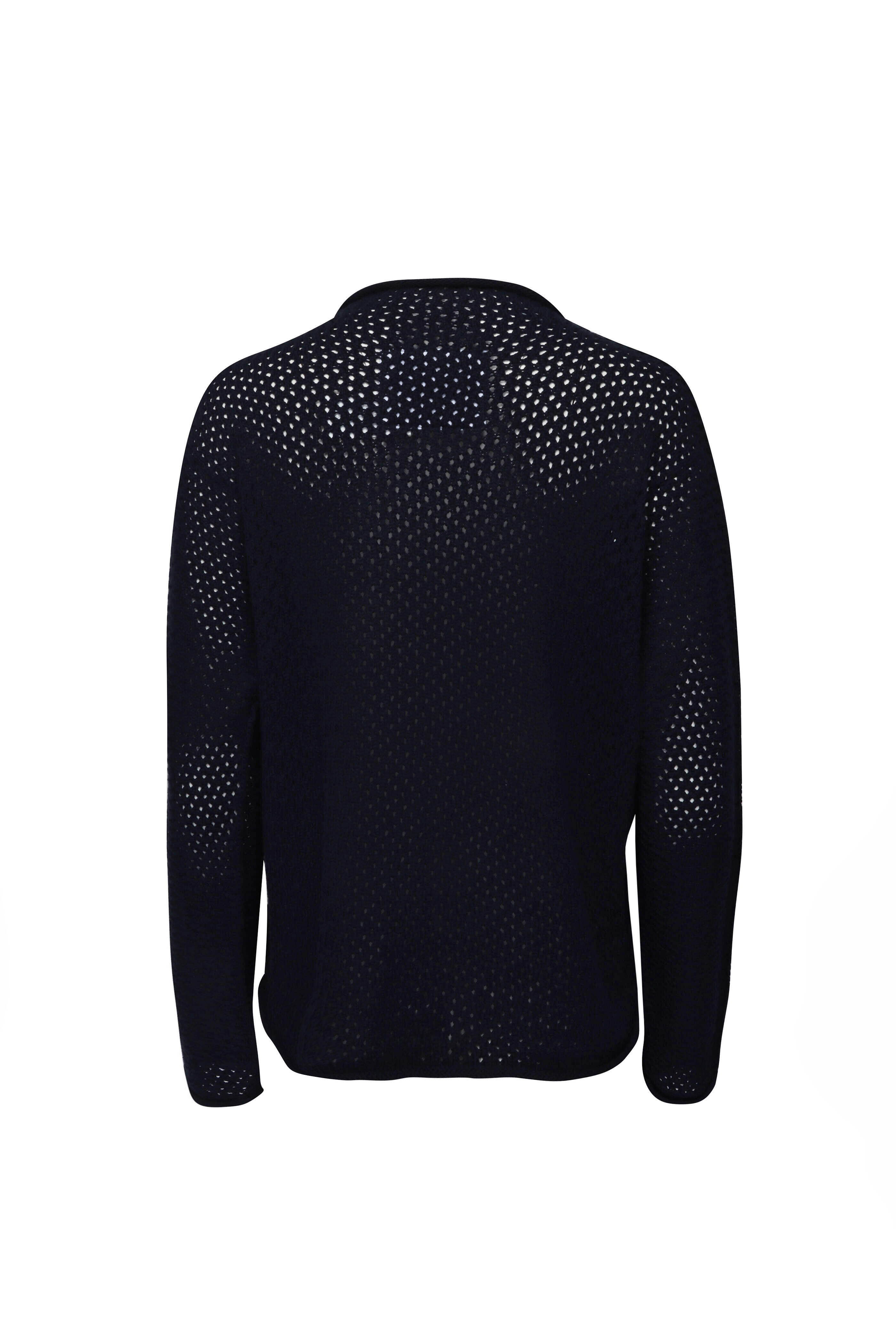 Frank & Eileen - Monterey Pointelle Marine Sweater - view 2