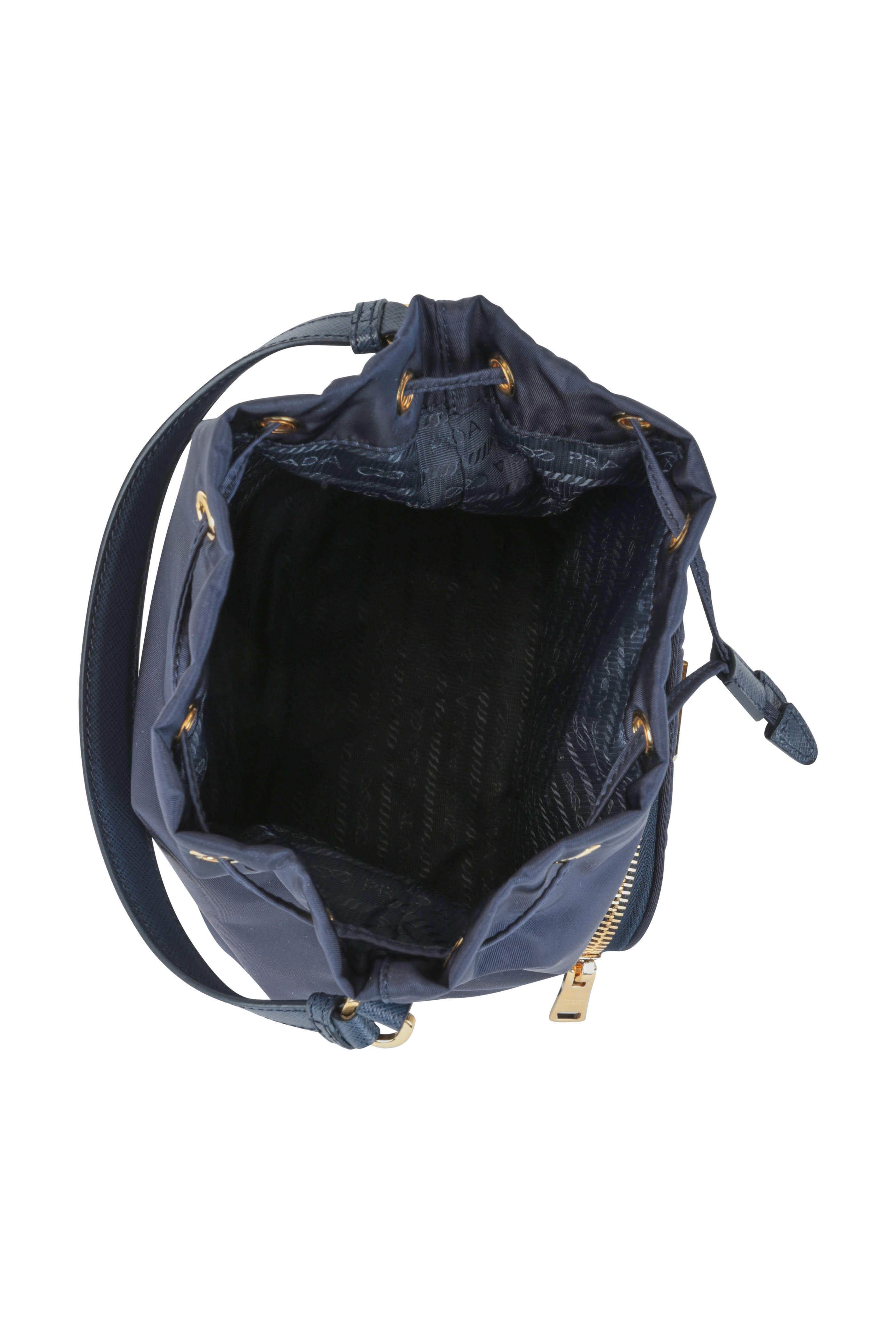 ショルダーバッグ・ポシェット PRADA Dark Blue Canvas Shopping Bag Prada - Navy Blue Tessuto Flat Crossbody Bag | Mitchell Stores