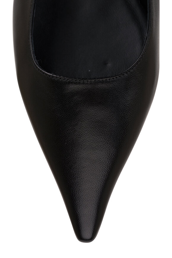 Jimmy Choo - Amel Black Leather Slingback Pump, 50mm