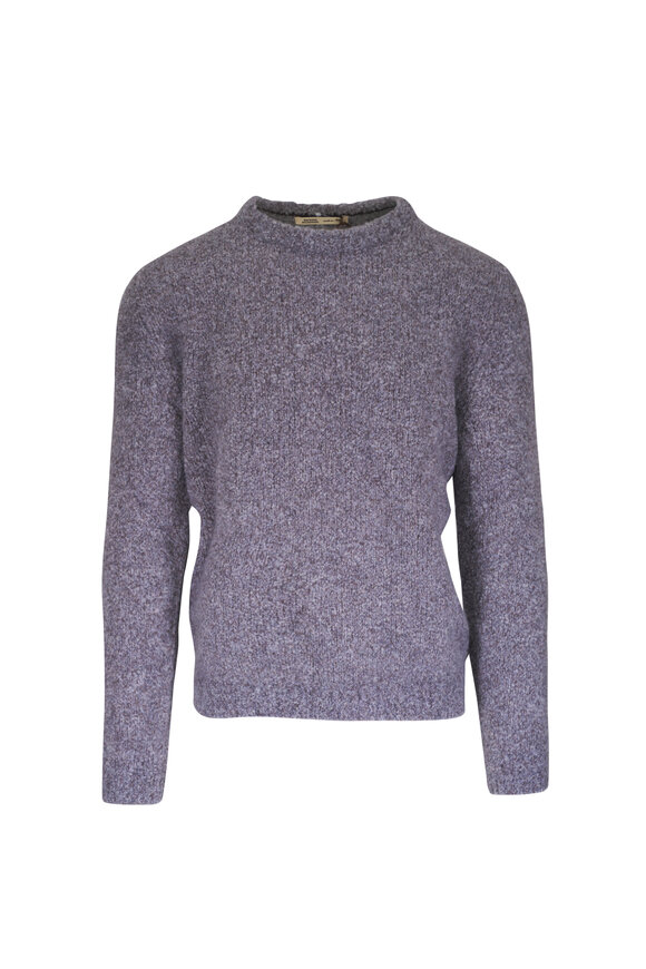 Maurizio Baldassari Gray Cashmere & Silk Boucle Sweater