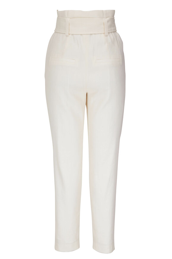 Veronica Beard - Clerence White Paper Bag Waist Pant