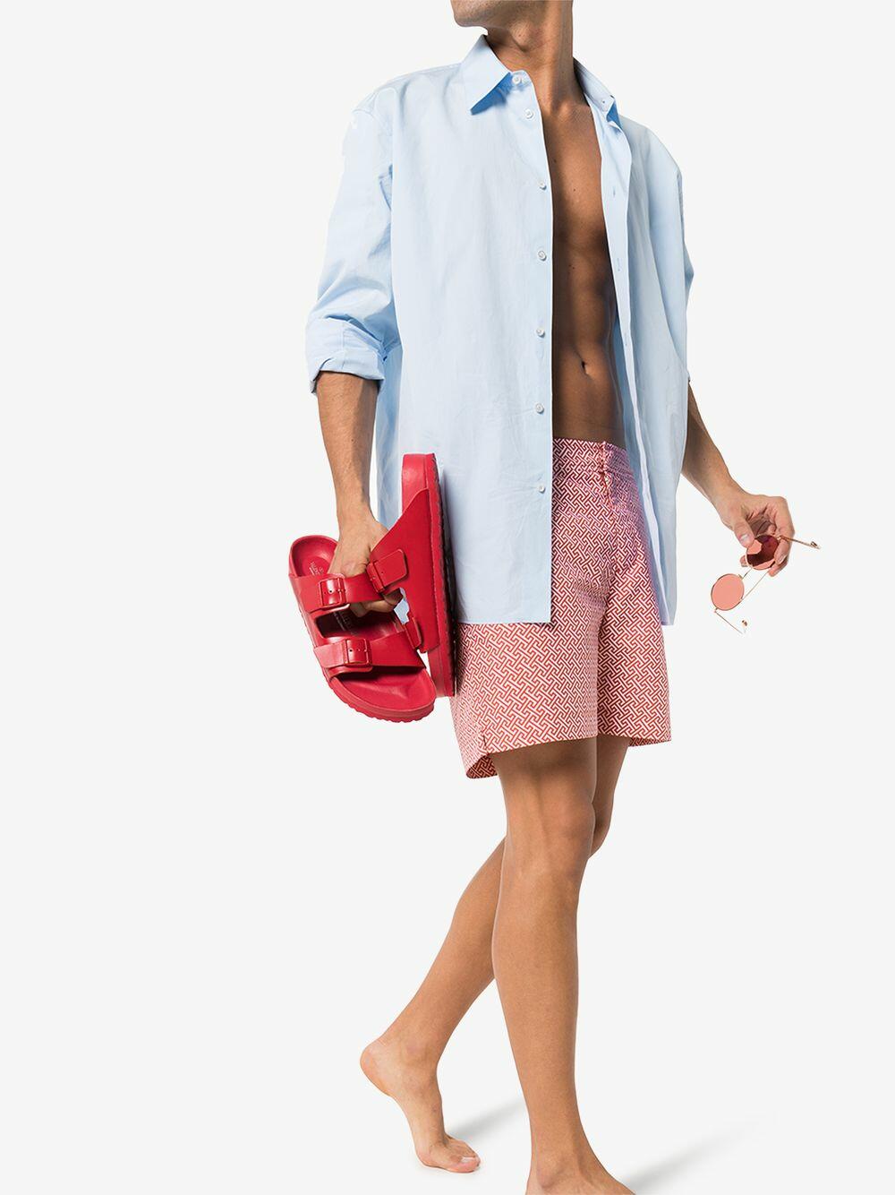 Orlebar Brown - Bulldog Laurito Blush Geometric Print Swim Trunks