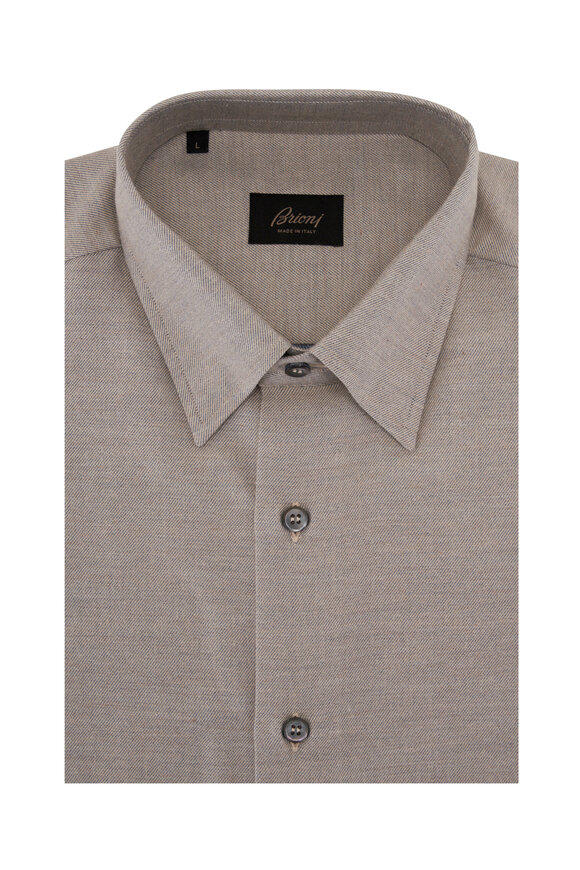 Brioni - Lead Cotton & Cashmere Sport Shirt 