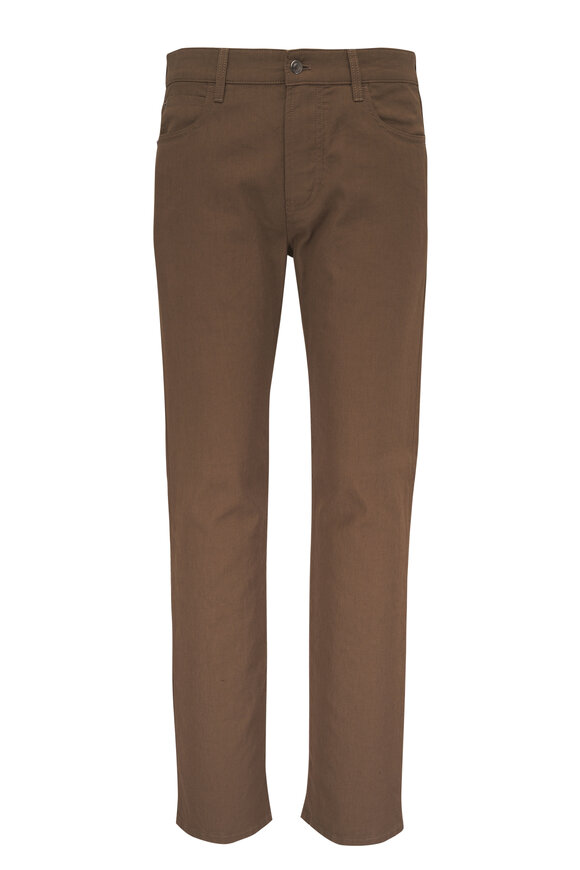 Loro Piana Quarona Cocoa Linen & Cotton Straight-Leg Jeans - view 1