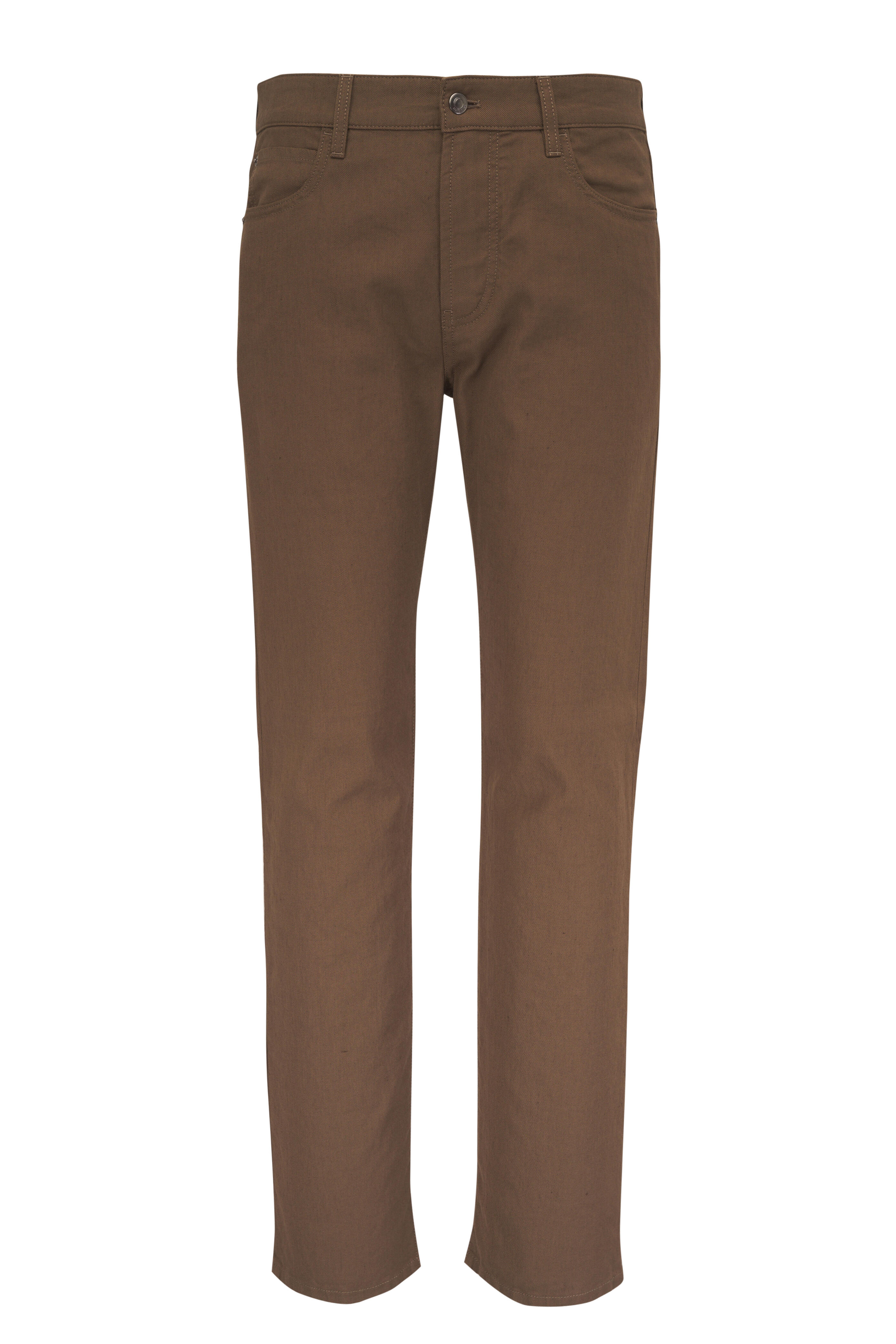 Loro Piana - Quarona Cocoa Linen & Cotton Straight-Leg Jeans - view 1
