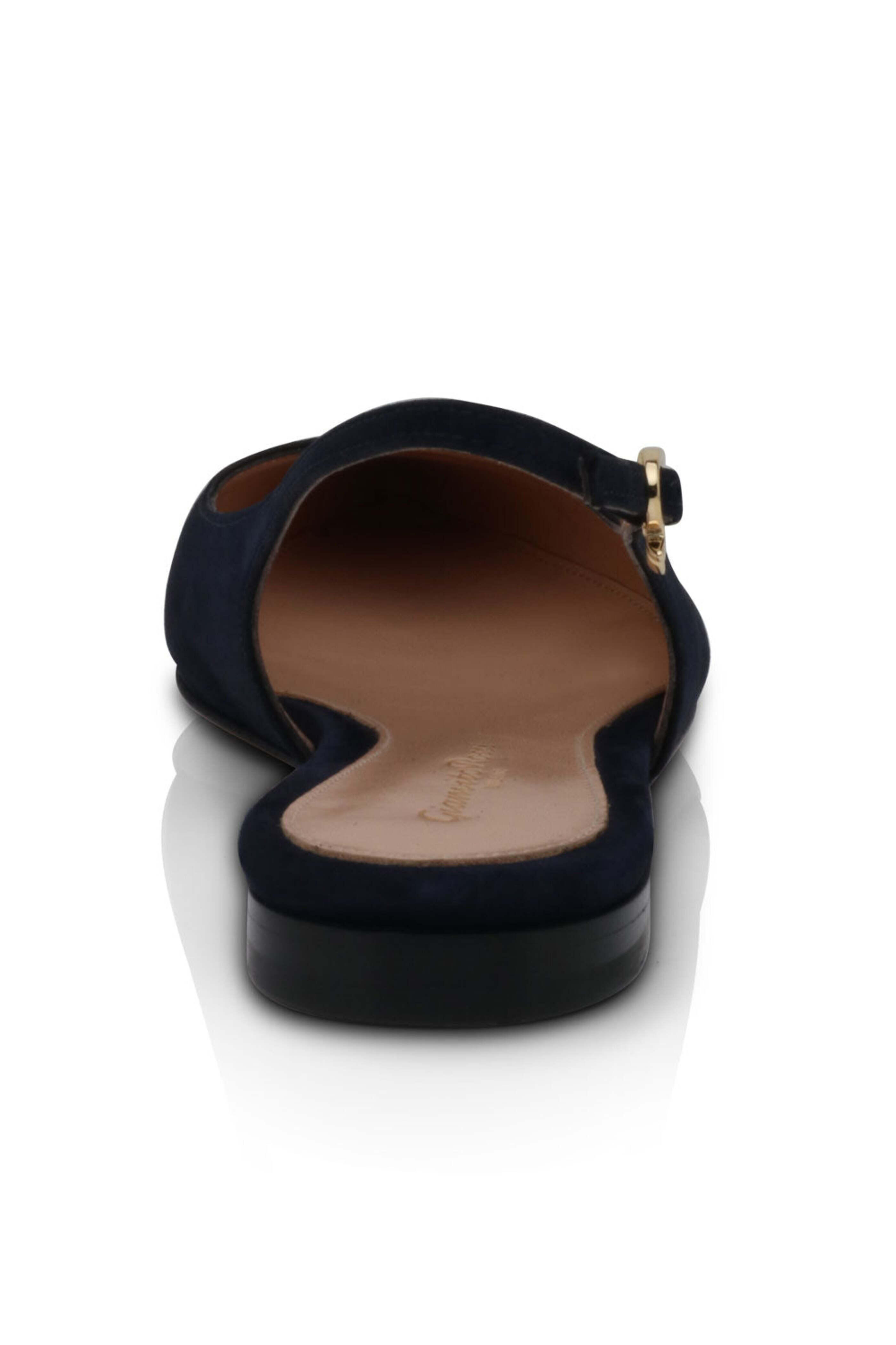 Gianvito Rossi - Ribbon Slingback Flat in Denim