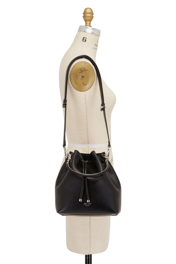 Jimmy Choo - Bonbon Black Leather Bucket Bag