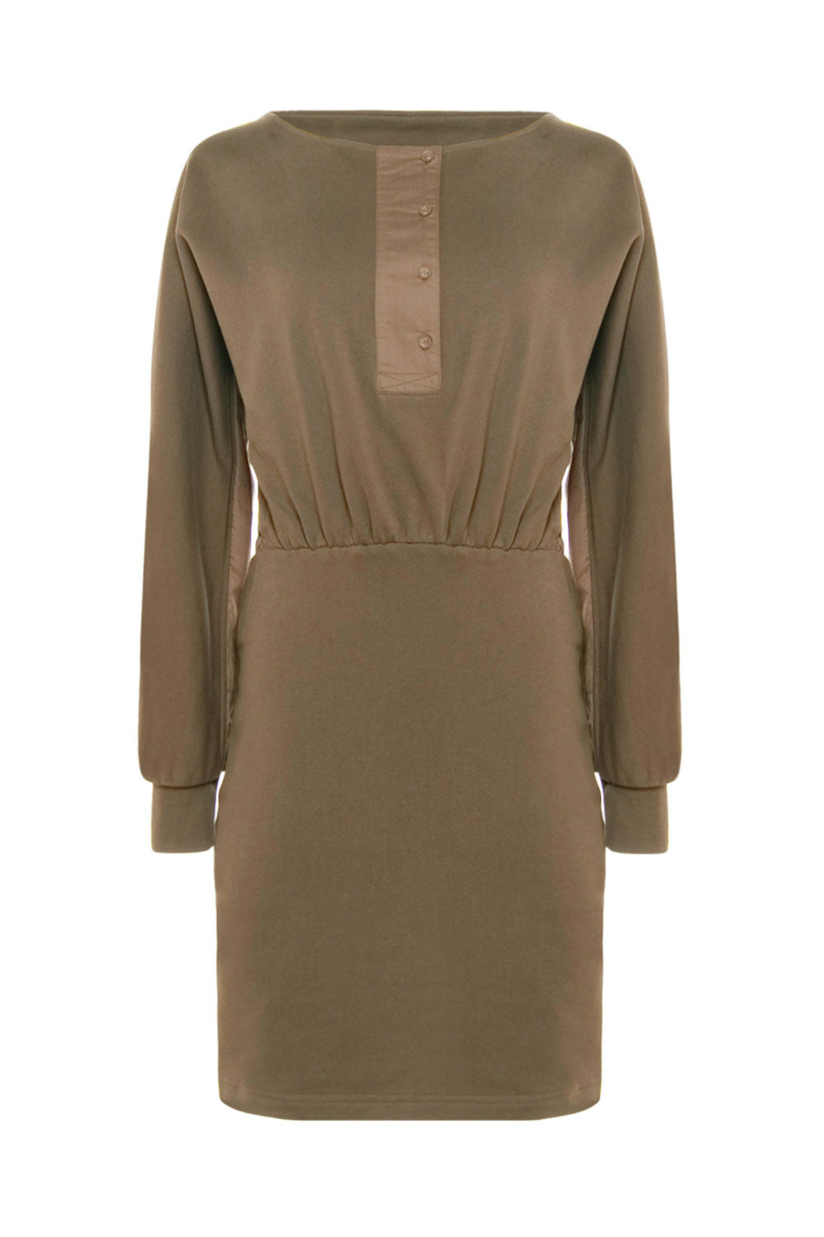 3.1 Phillip Lim - Army French Terry Henley Mini Dress