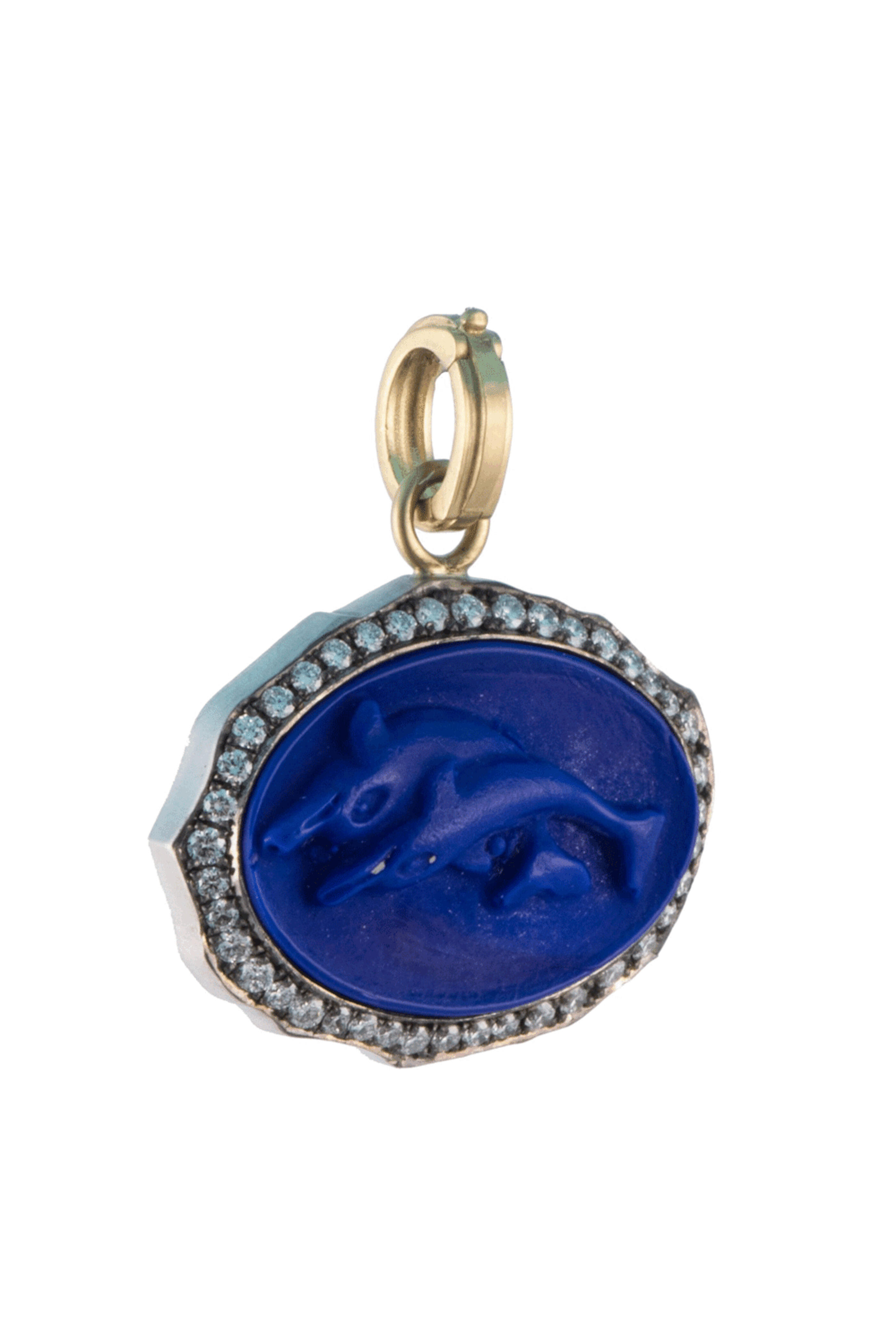 Sylva & Cie - Intaglio Dolphin Pendant