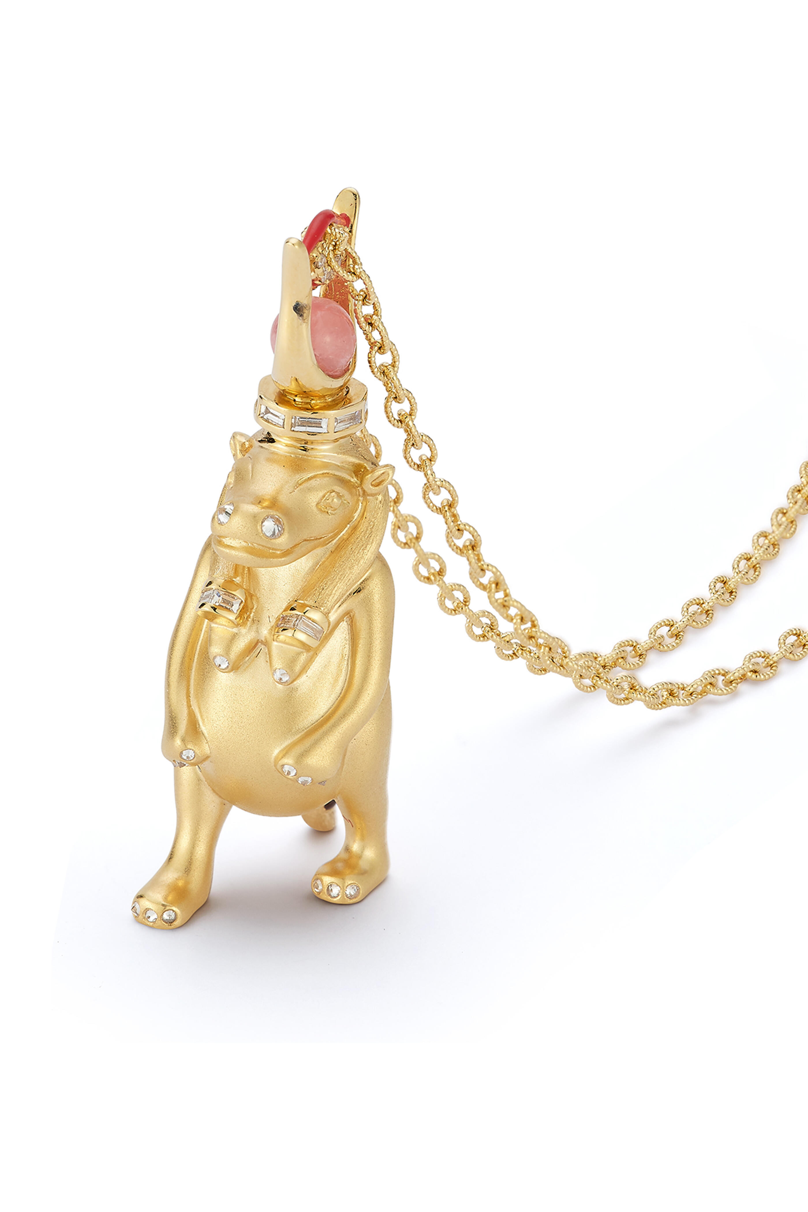 Renna Jewels - Tawaret Rhodocrosite & Garnet Pendant Necklace