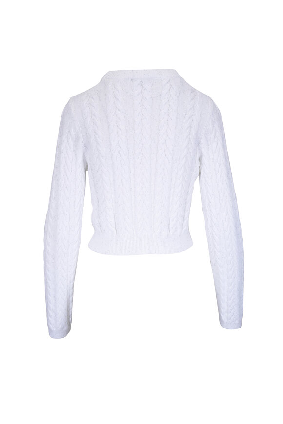 Brunello Cucinelli - Double Cable Fitted Cropped Crewneck Knit Sweater