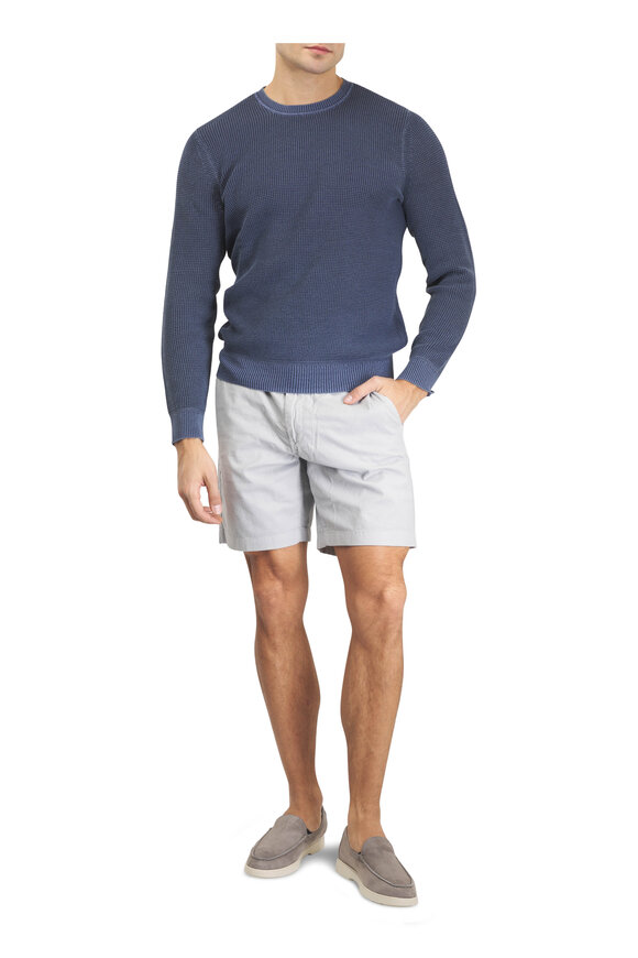 Faherty Brand Sunwashed Blue Nights Cotton Crewneck Sweater - view 2