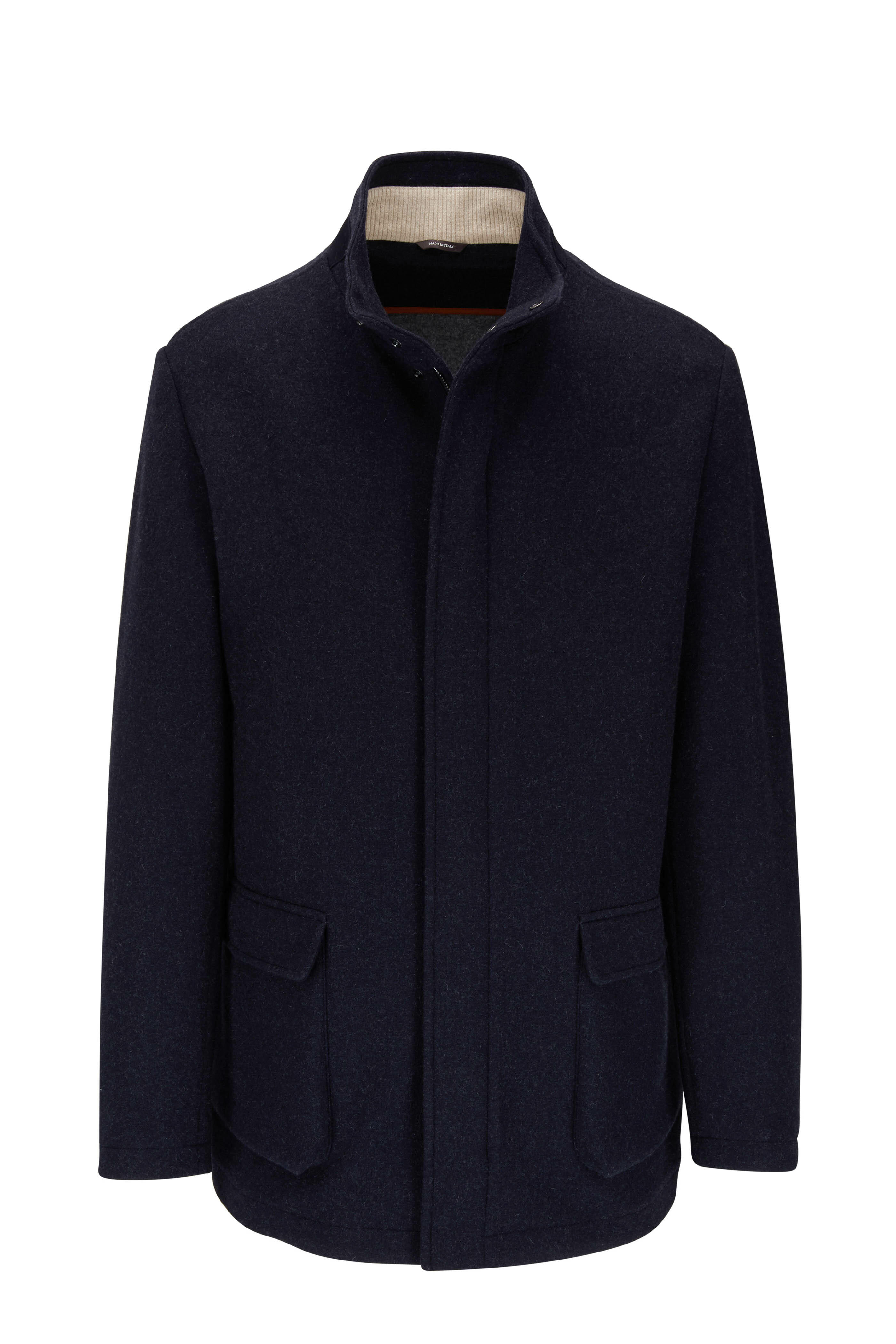Loro Piana Voyager ジャケット カシミア ネイビー 46 Loro Piana - Voyager Navy Cashmere Coat | Mitchell Stores