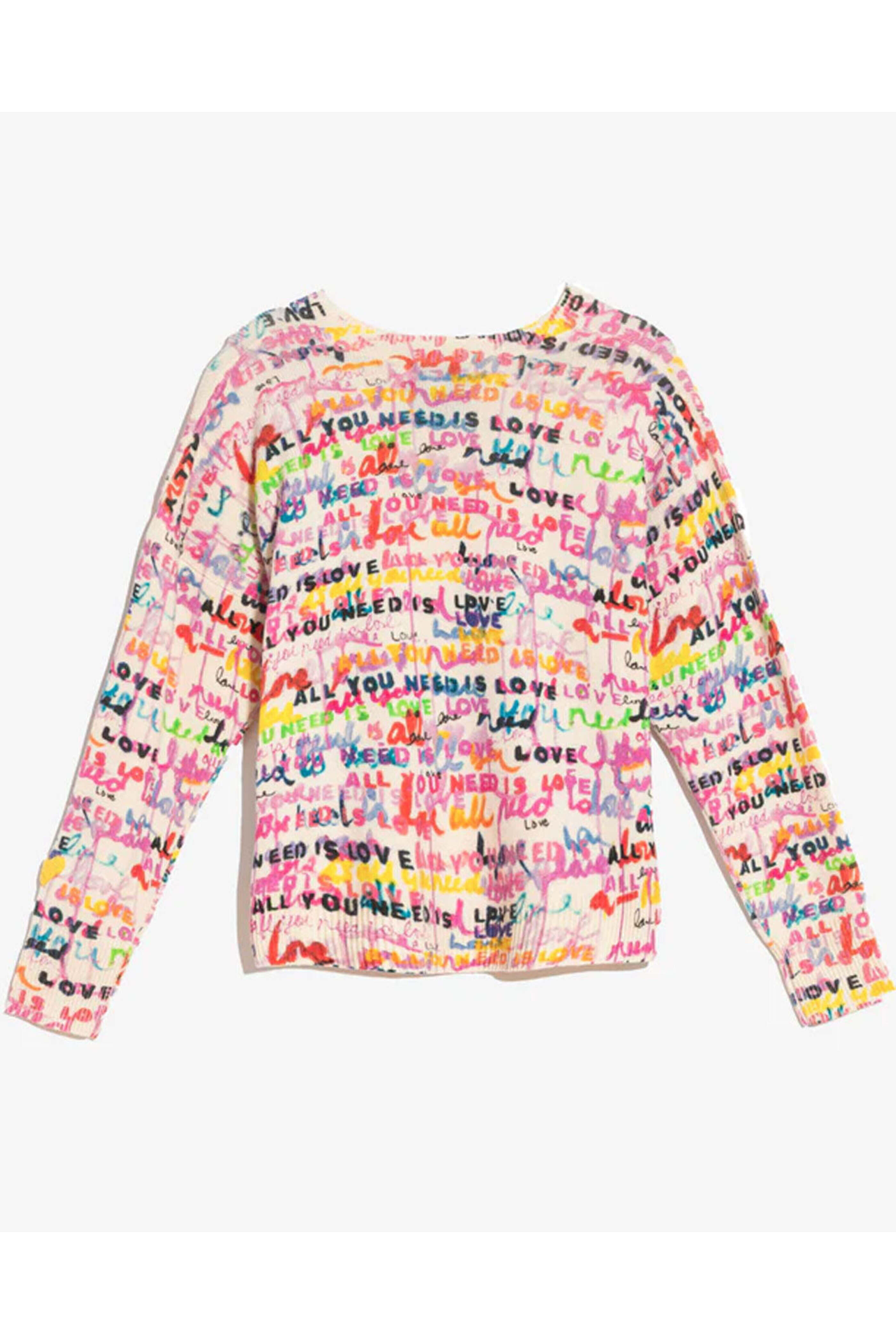 Kerri Rosenthal - Rainbow Love Is All You Need Boyfriend Sweater