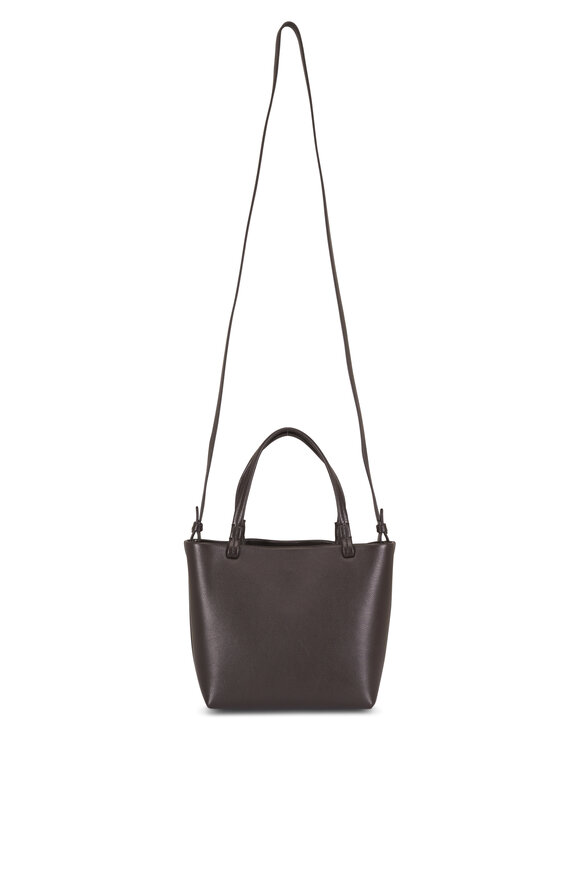 The Row Small Park Walnut Grained Leather Tote - view 1
