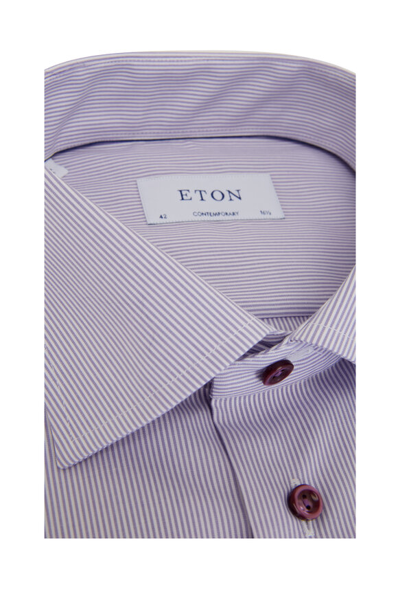 Eton - Purple Fine Stripe Dress Shirt