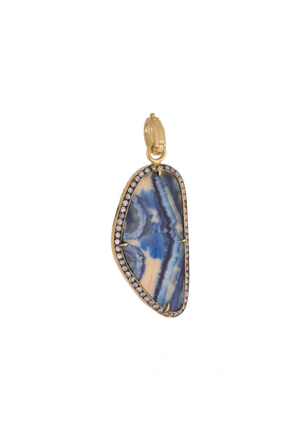 Sylva & Cie Single Cut Diamond & Mammoth Pendant - view 1
