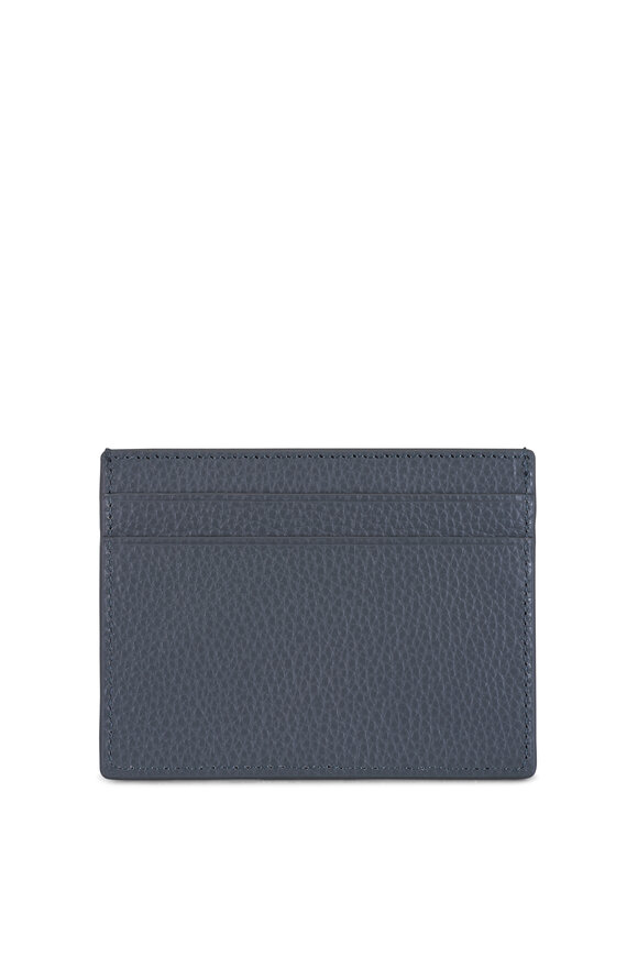 Want Les Essentiels Branson Gray Pebbled Leather Card Case - view 2