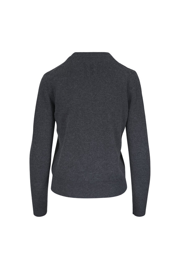 Nili Lotan Sona Charcoal Gray Cashmere Sweater - view 2