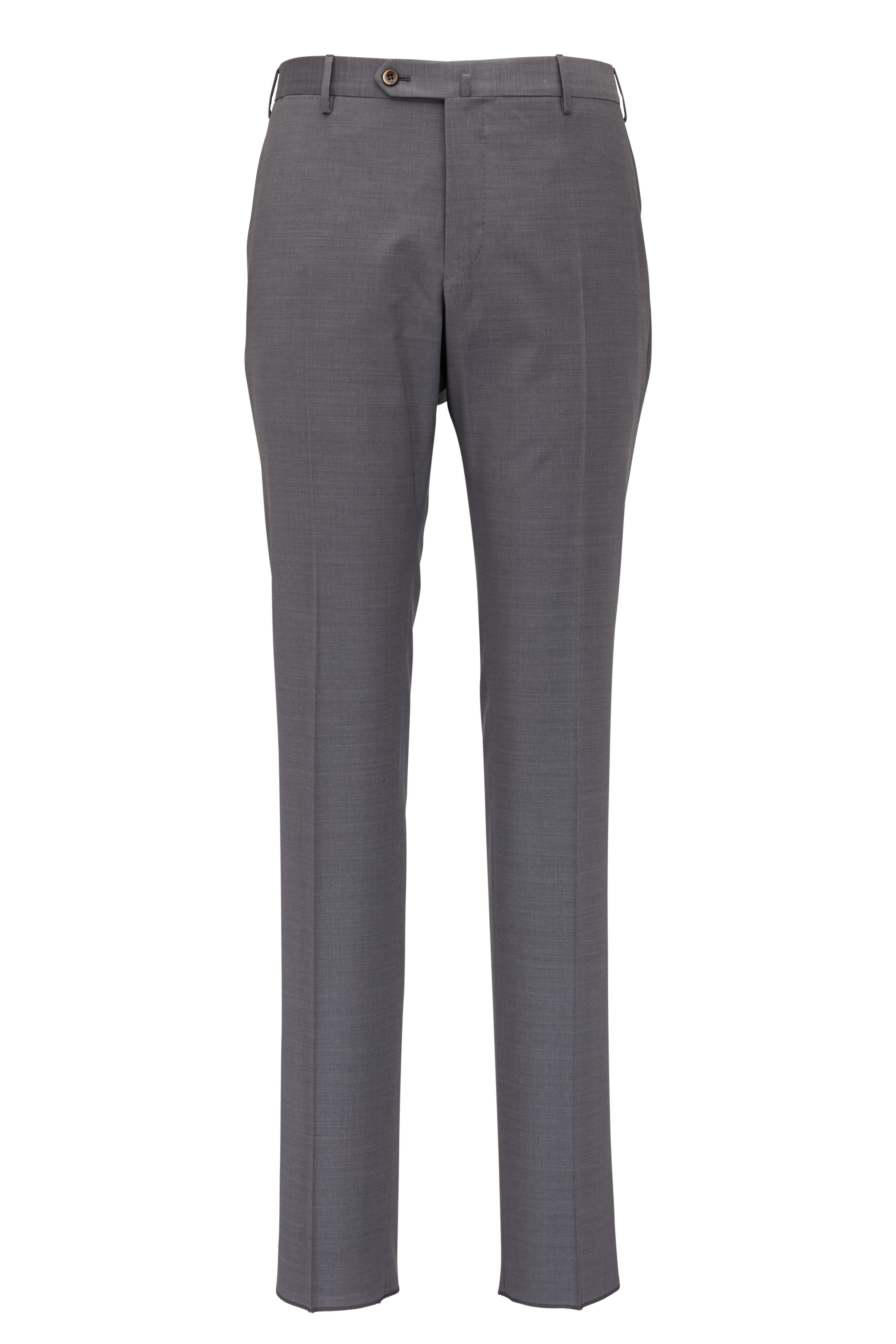PT Torino - Grey Fleece Wool Slim Fit Pant