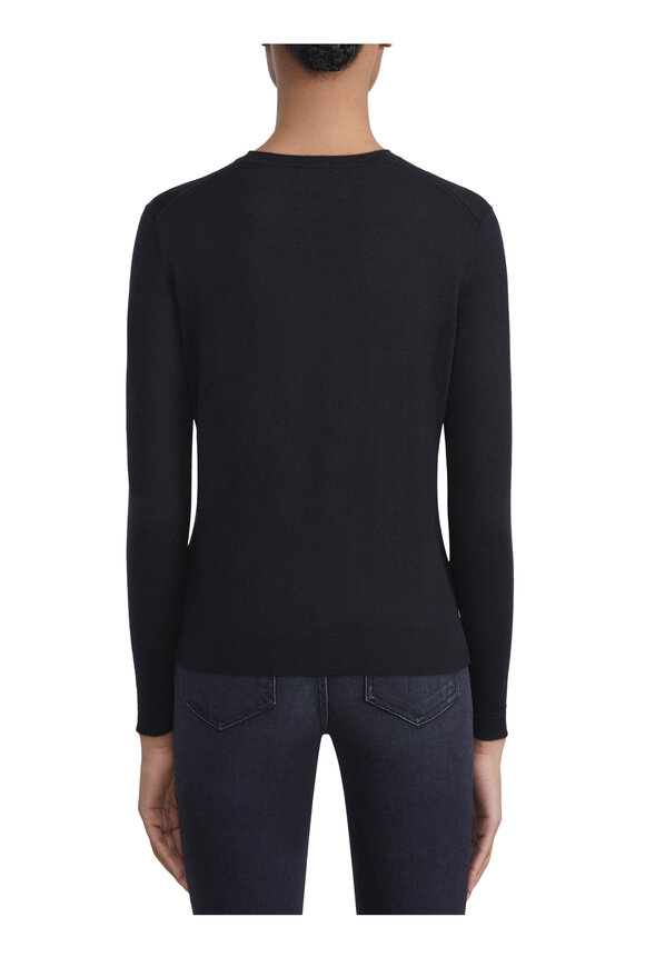 Lafayette 148 New York Black Crewneck Cashmere Sweater - view 5