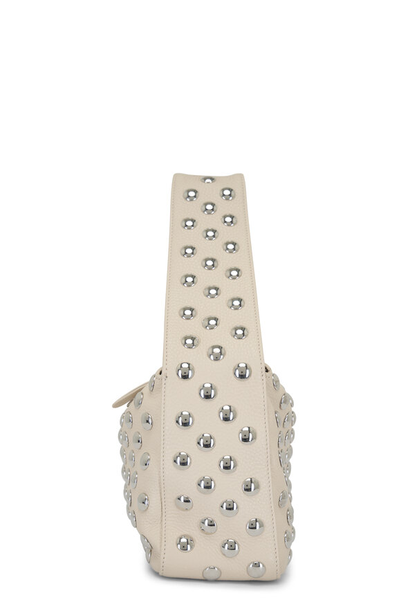 Khaite - Elena Dark Ivory Studded Leather Bag