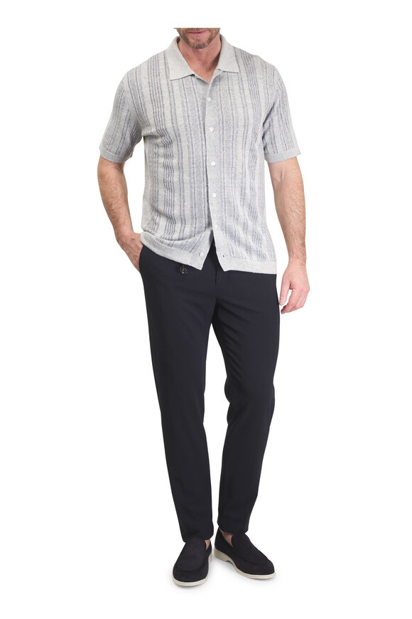 Marco Pescarolo Evo Dark Navy Wool Crepe Dress Pant - view 2