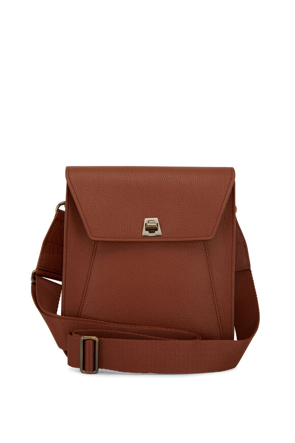 Akris Small Anouk Caramel Leather Messenger Bag
