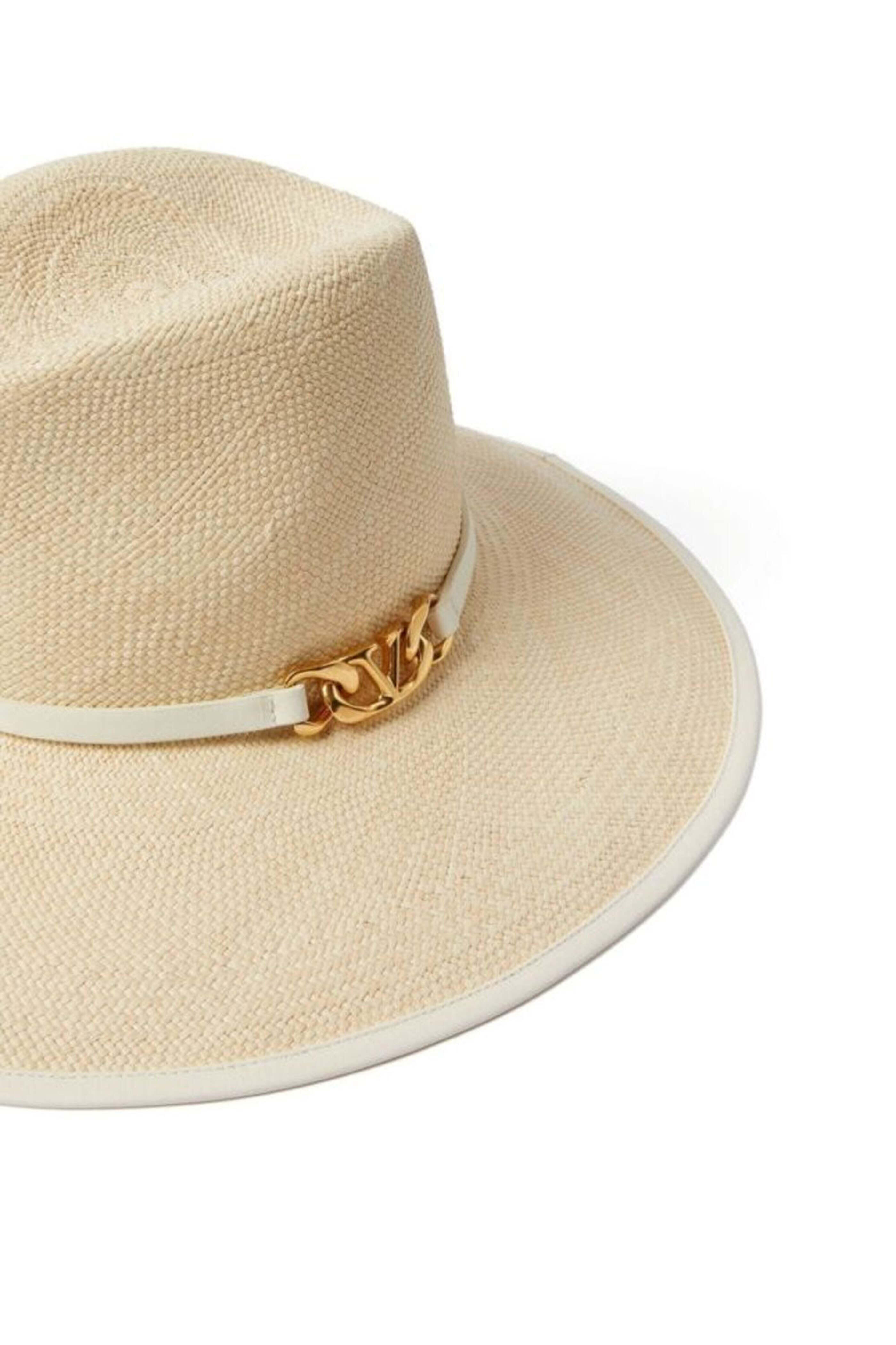 Valentino Garavani - Vlogo Chain Hat in Natural