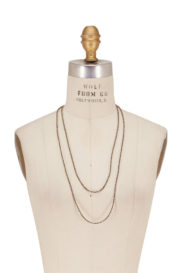 Brunello Cucinelli - Bronze Pyrite Bead Wrap Convertible Necklace