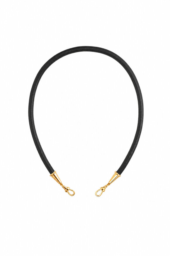 Marie Lichtenberg Black Leather Lasso Cord Necklace - view 1