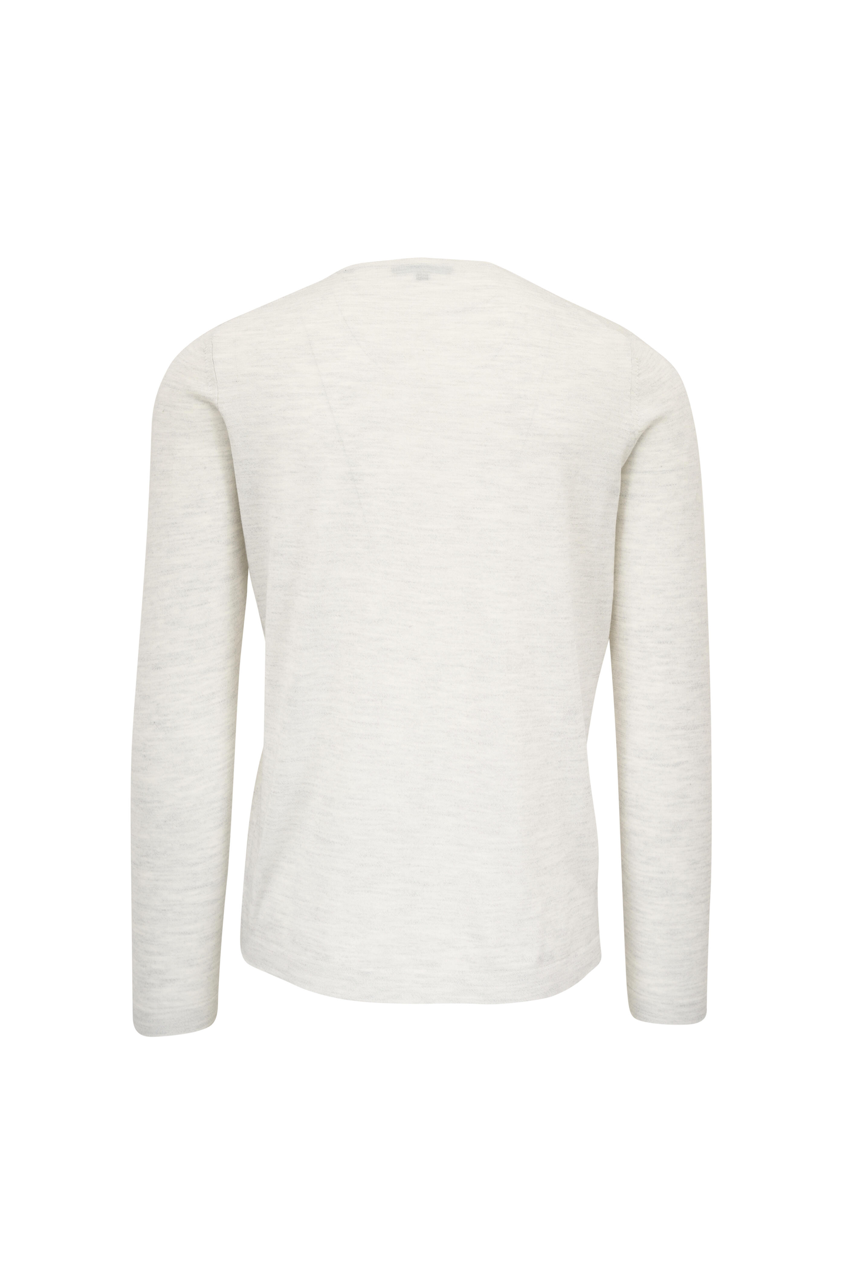 Patrick Assaraf - Fog Drizzle Long Sleeve Crewneck Sweater