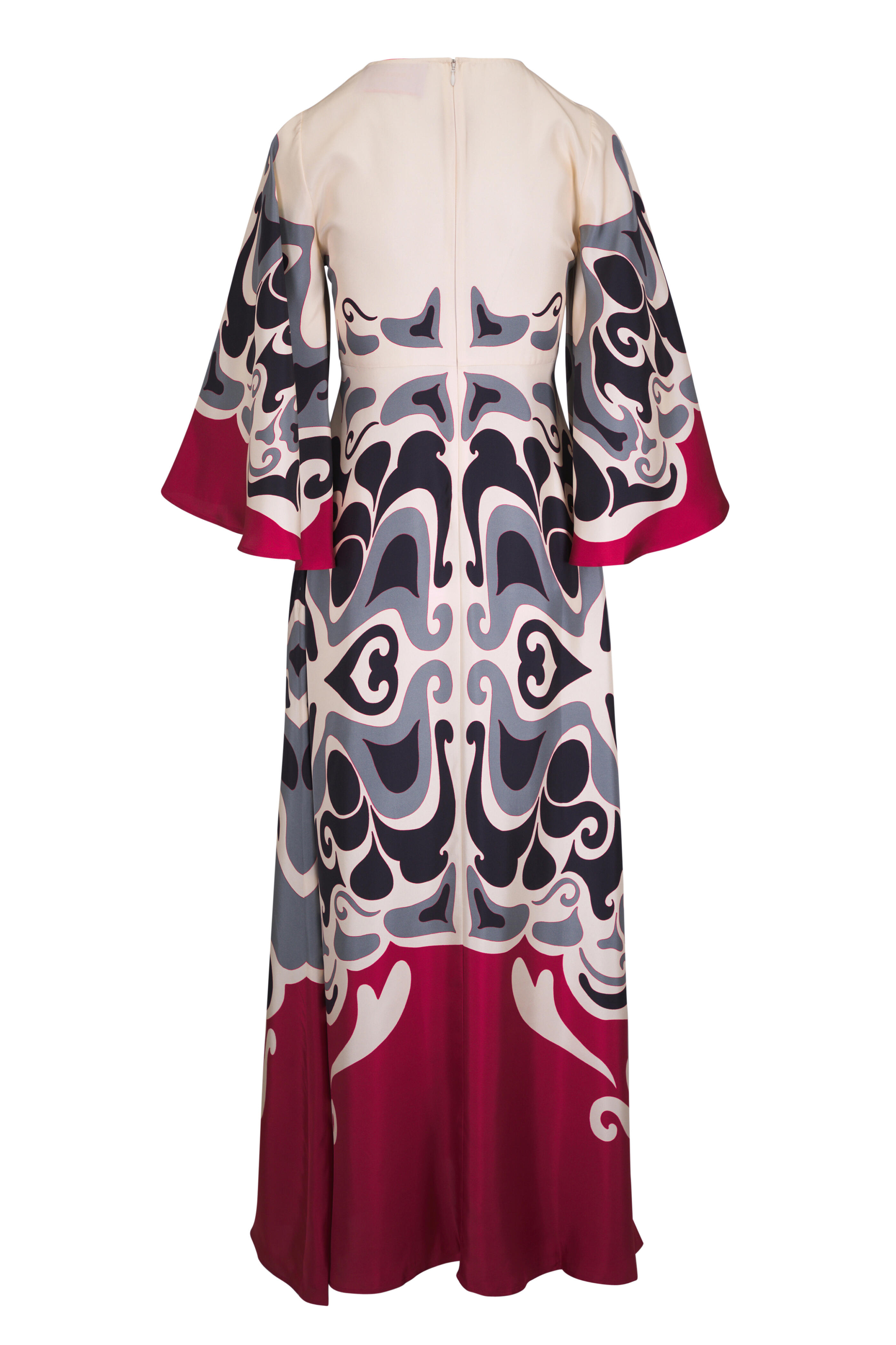 La DoubleJ - Ivory Silk Twill Phoenix Placee Maxi Dress