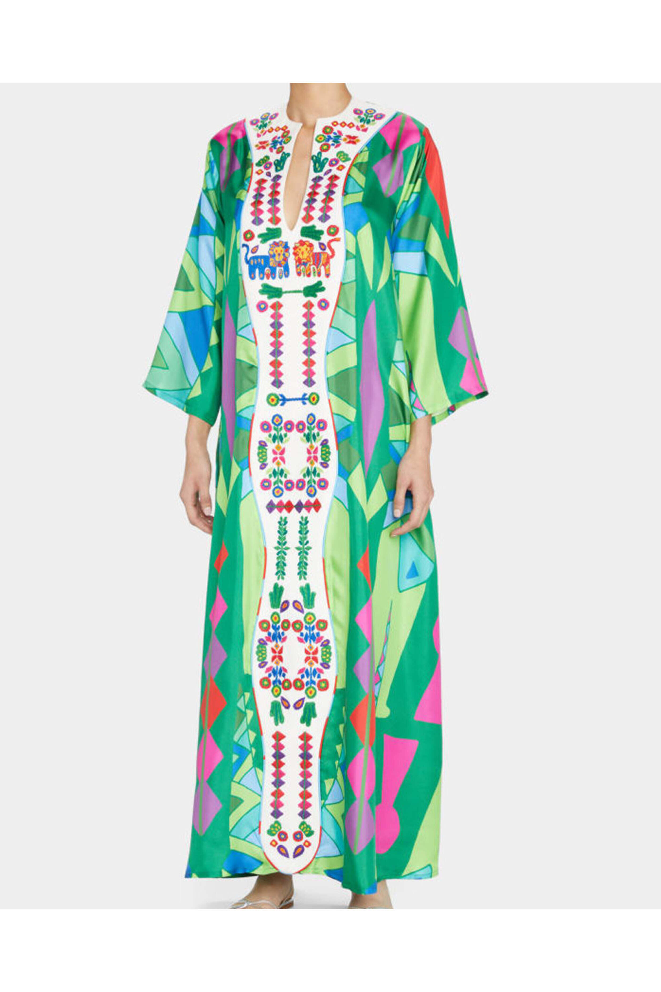 Rianna + Nina - Krokodilos Geometria Plastron Dress Lauren