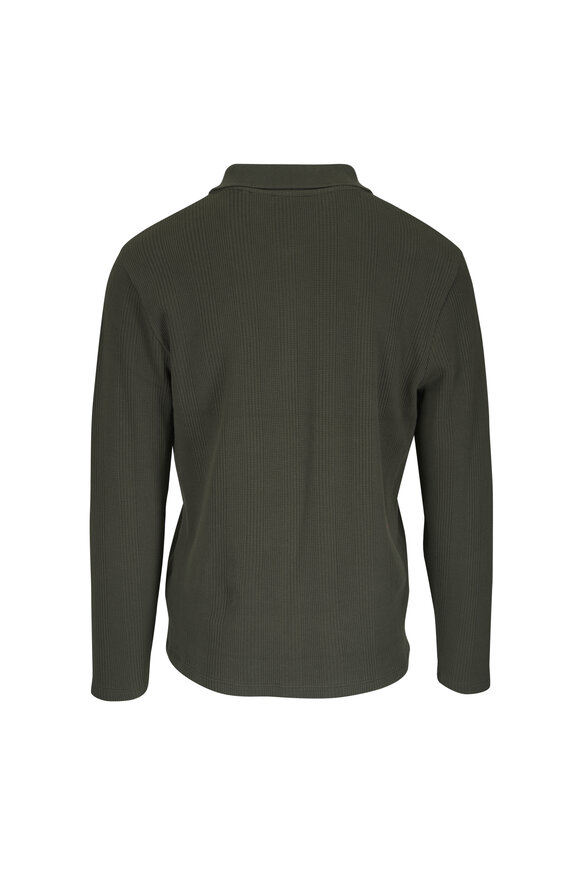 Vince Night Leaf Variegated Stretch Cotton Polo - view 2